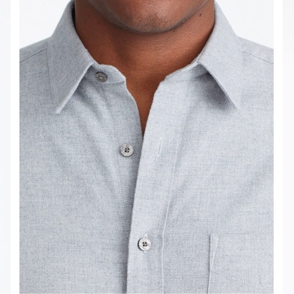 UNTUCKit Flannel Sherwood Shirt in Gray Long Sleeve Button Down Collared Shirt - Picture 2 of 15
